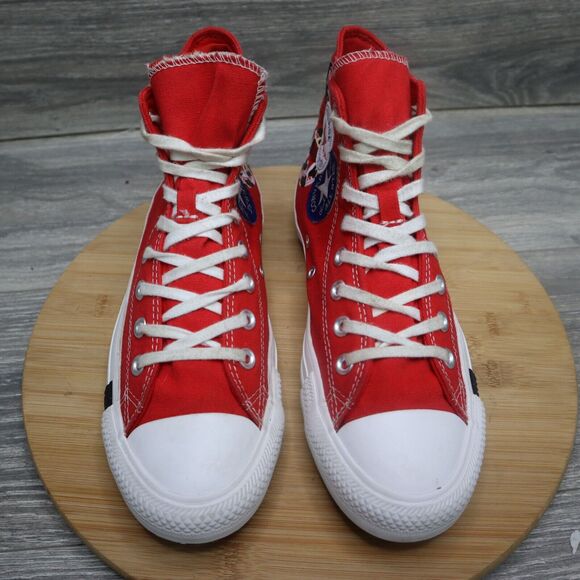 Converse Shoes/Sneakers UNISEX M 8 CTAS HI University Red Black Canvas 166736C main image 8